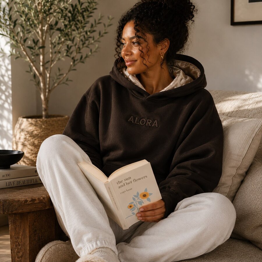 The alora hoodie in Cocoa