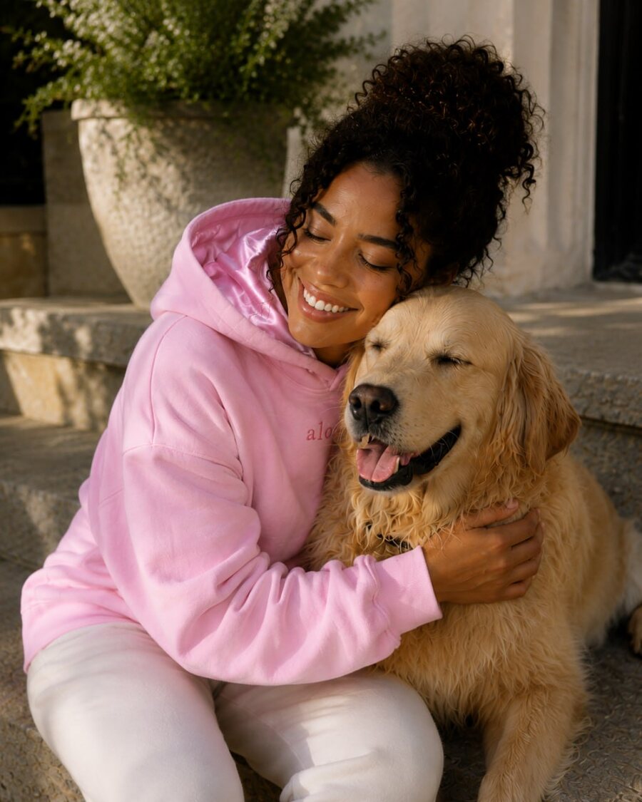 The alora hoodie in pink
